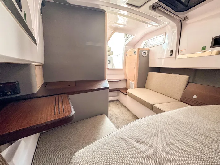  Yacht Photos Pics Luxurious interior of 2024 Axopar 45 ST BRABUS Trim Mediterrana boat.