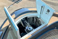 2025 Solaris Power 40F Open yacht with open storage compartment on deck.
