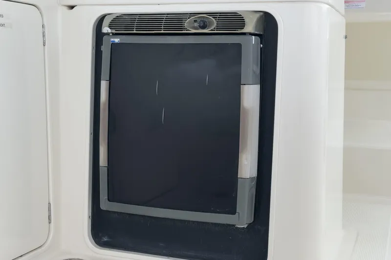 Sweet Seas Yacht Photos Pics Built-in refrigerator on a 2001 McKinna 57 Pilothouse yacht.