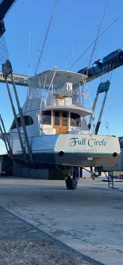 Full Circle Yacht Photos Pics 1984 Custom Carolina Buddy Davis boat Full Circle in dry dock.