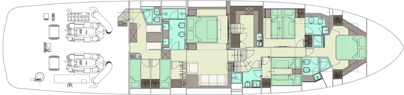 Purosangue Yacht Photos Pics Manufacturer Provided Image: Riva 86' DOMINO Lower Deck Layout Plan