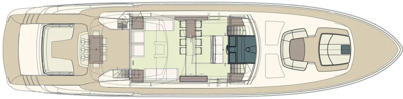 Purosangue Yacht Photos Pics Manufacturer Provided Image: Riva 86' DOMINO Upper Deck Layout Plan