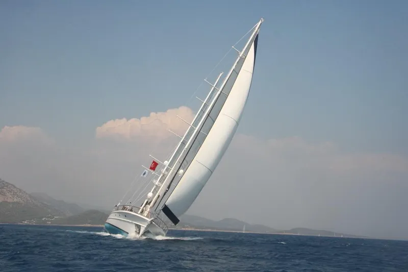  Yacht Photos Pics Sailing yacht "Steel Pax Navi 43 m" by Custom-Craft, 2010, navigating open sea.