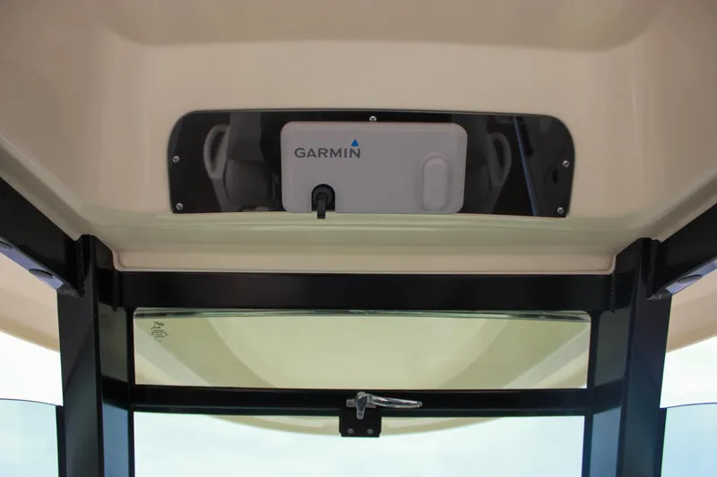  Yacht Photos Pics 2024 Chris-Craft Catalina 24 interior with Garmin navigation system.