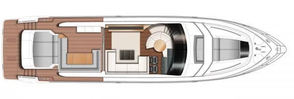  Yacht Photos Pics Manufacturer Provided Image: Princess V72 Upper Deck Layout Plan