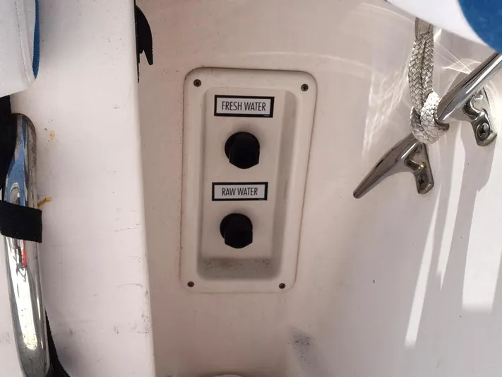  Yacht Photos Pics Control panel on 2006 Tiara Yachts 3200 Open for fresh and raw water systems.