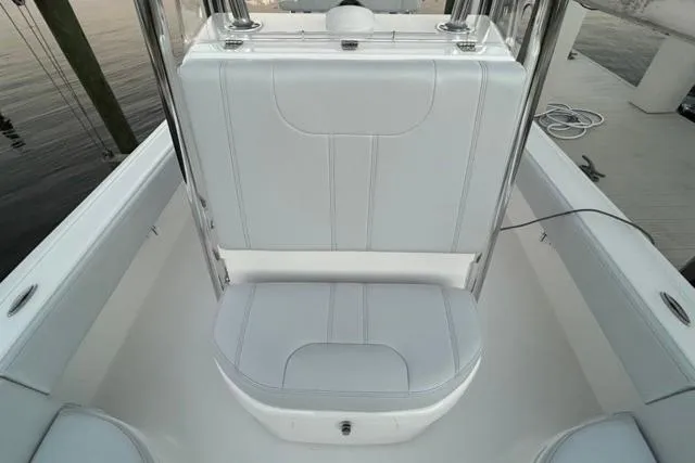  Yacht Photos Pics 2025 Contender 26 Bay boat interior with sleek seating and modern design.