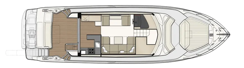  Yacht Photos Pics Manufacturer Provided Image: Ferretti Yachts 550 Upper Deck Layout Plan