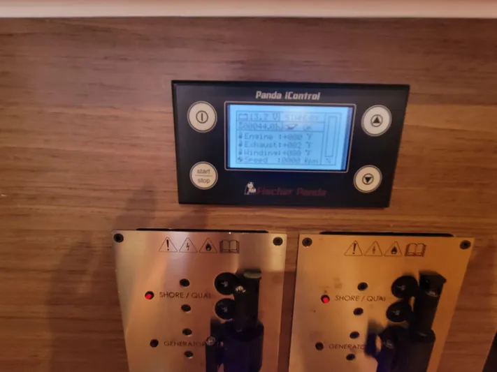  Yacht Photos Pics Control panel of a 2020 Jeanneau NC1095 boat with Panda iControl system.