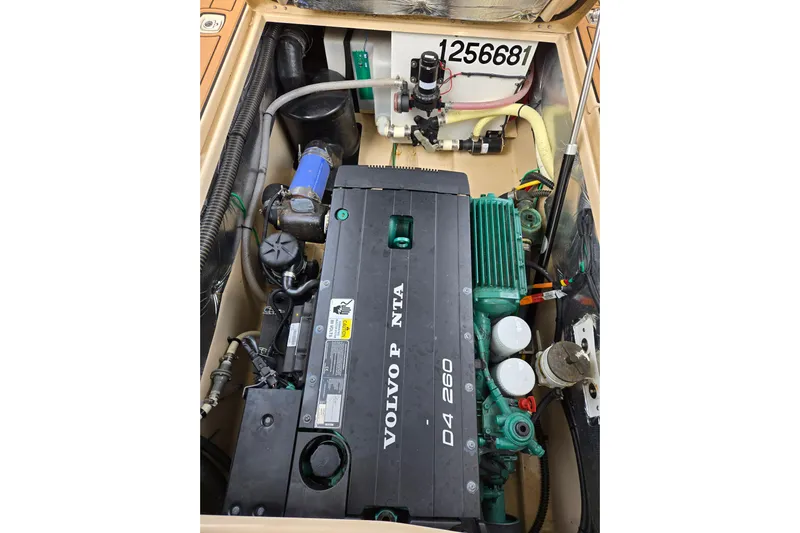  Yacht Photos Pics Engine compartment of a 2015 Cutwater C28 with Volvo Penta D4 260 engine.