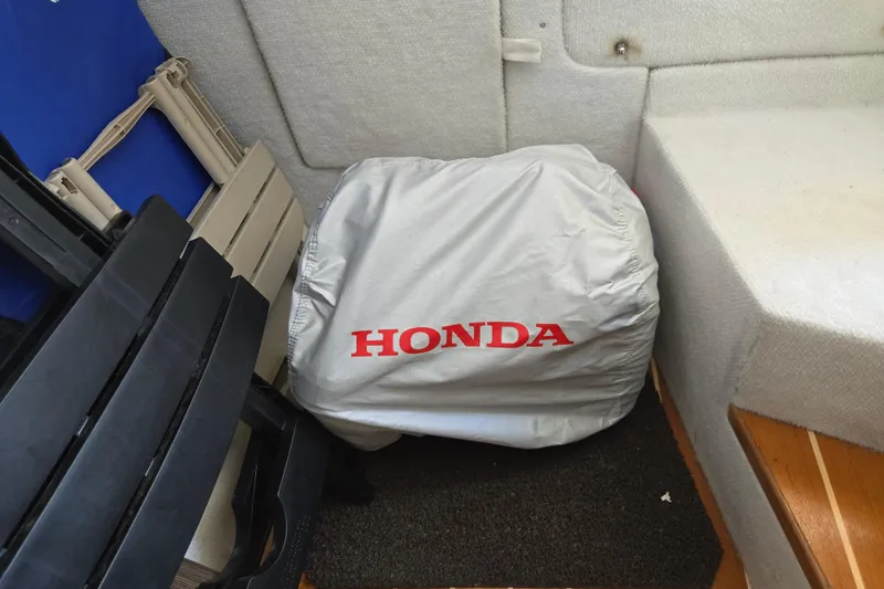  Yacht Photos Pics Honda generator covered, inside 2015 Cutwater C28 boat cabin.