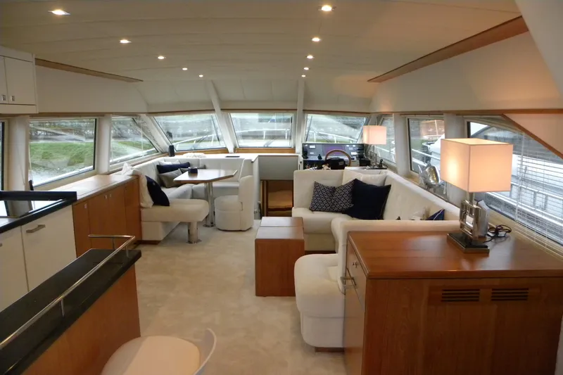 Timeless Yacht Photos Pics Luxurious interior of a 2009 Van der Heijden Superior 2000 yacht with modern furnishings.