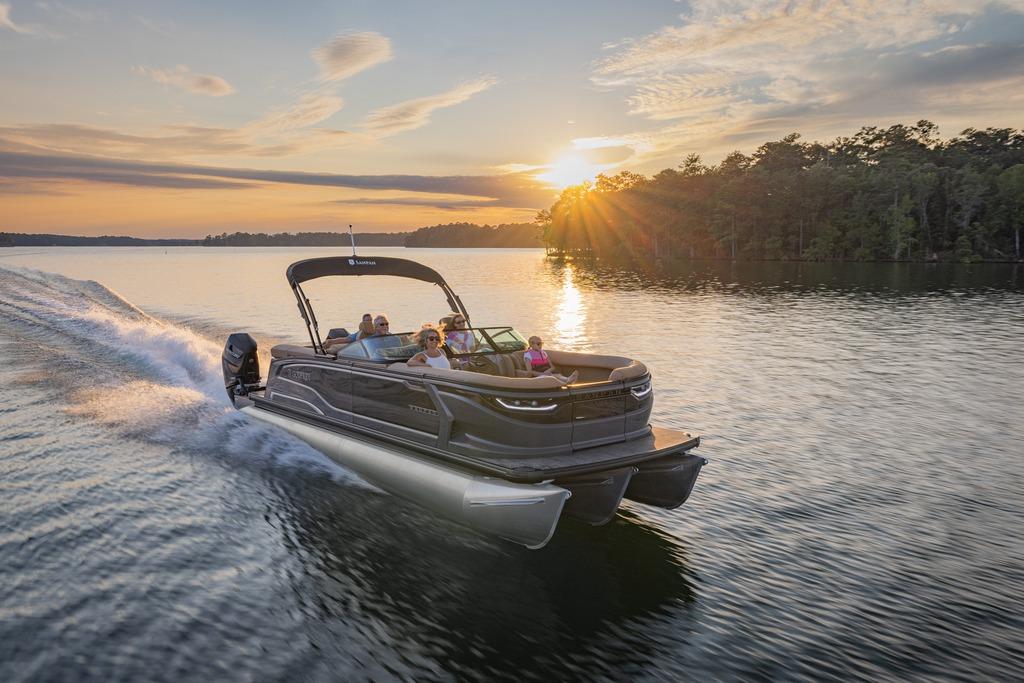 Godfrey Sanpan 27' Twin Split Bench Windshield Tritoon - 2700 SBW TWIN