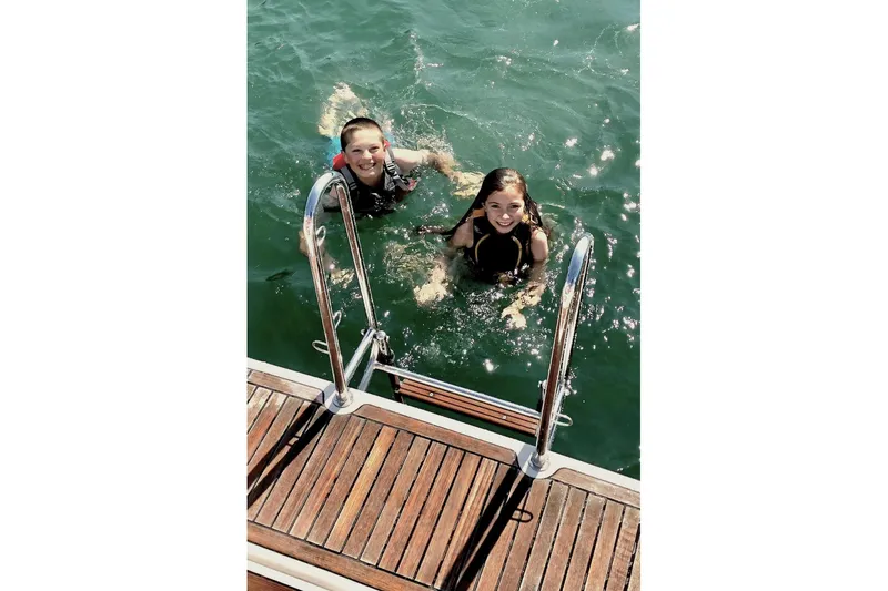 Allure Yacht Photos Pics Dropdown Transom/Swim Platform with built in Boarding Ladder