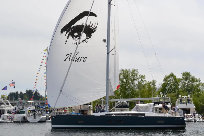 Allure Yacht Photos Pics PNW Opening Day for Boating! North Sails Asymmetrical Spinnaker (Custom Logo/Design) with Sock.