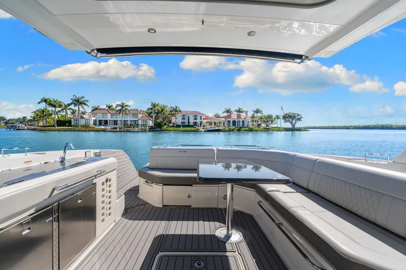  Yacht Photos Pics Luxurious 2020 Sea Ray 400 SLX Outboard yacht interior with waterfront view.