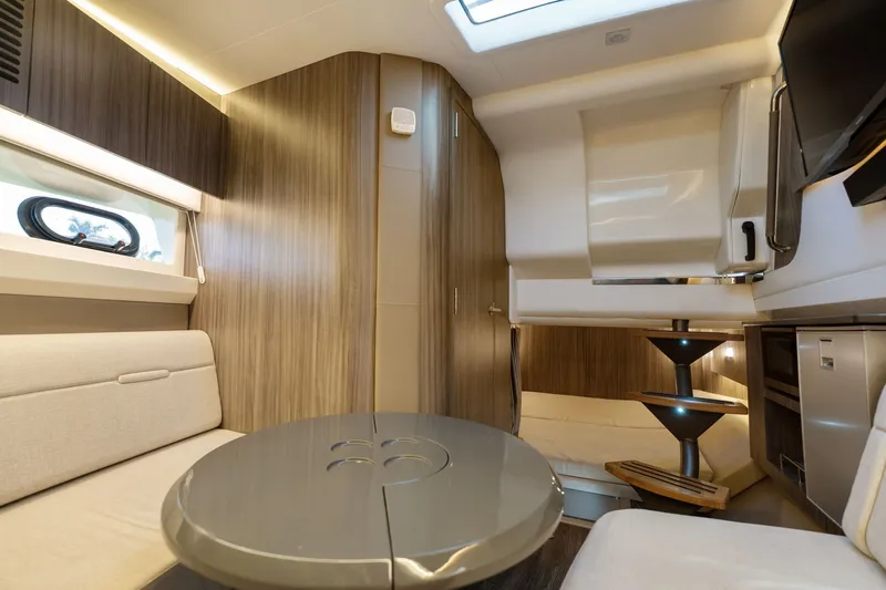  Yacht Photos Pics Interior of 2020 Sea Ray 400 SLX Outboard with modern amenities.