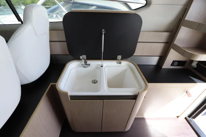  Yacht Photos Pics Modern kitchen sink in 2020 Azimut Nexus X47 yacht interior.