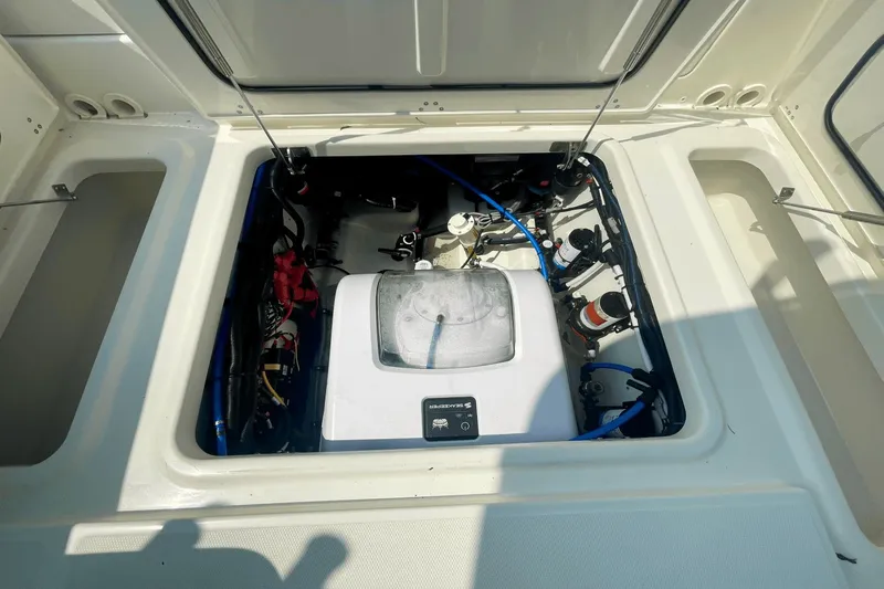  Yacht Photos Pics Engine compartment of 2022 Boston Whaler 280 Vantage.