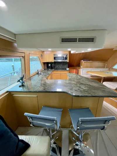 Reel Texas Yacht Photos Pics 1998 Hatteras 65 Sport Fish Galley 1