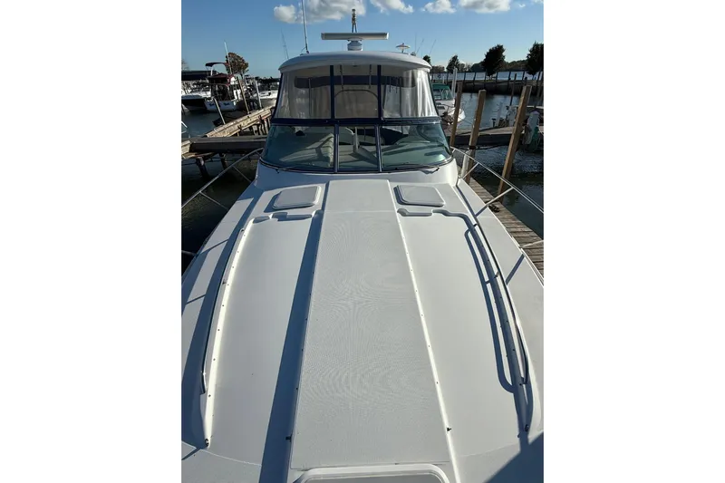 Dream Maker II Yacht Photos Pics 2005 Formula 37 Performance Cruiser docked at marina, showcasing sleek deck design.