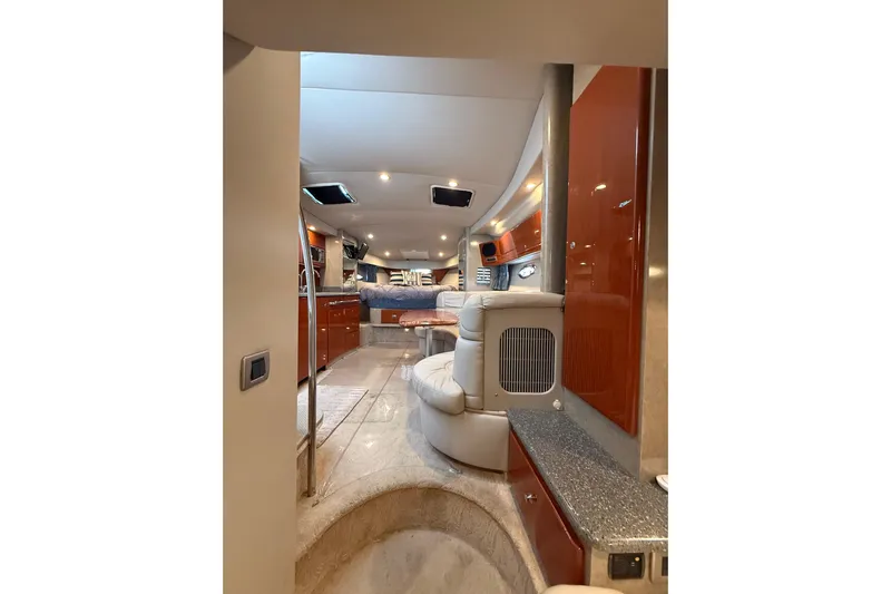 Dream Maker II Yacht Photos Pics Interior of 2005 Formula 37 Performance Cruiser, featuring luxurious seating and modern design.