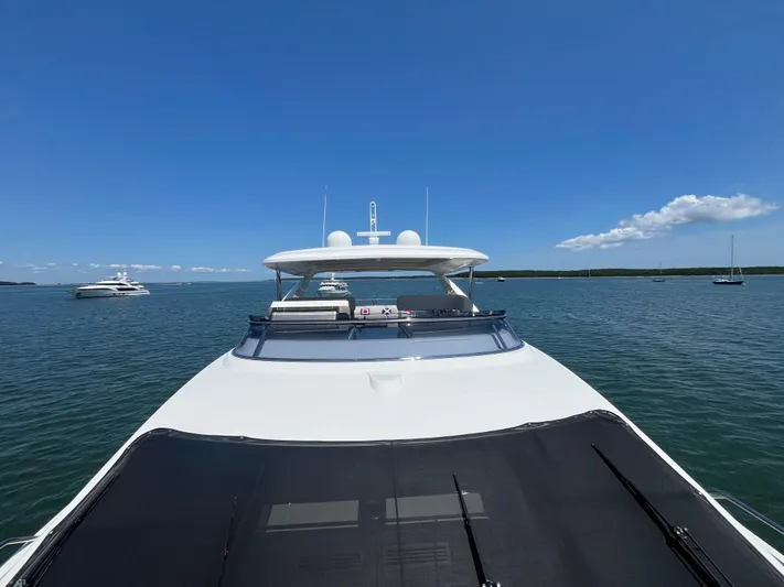 Mastermind Yacht Photos Pics Azimut Grande 27M yacht cruising on a sunny day, 2019 model.