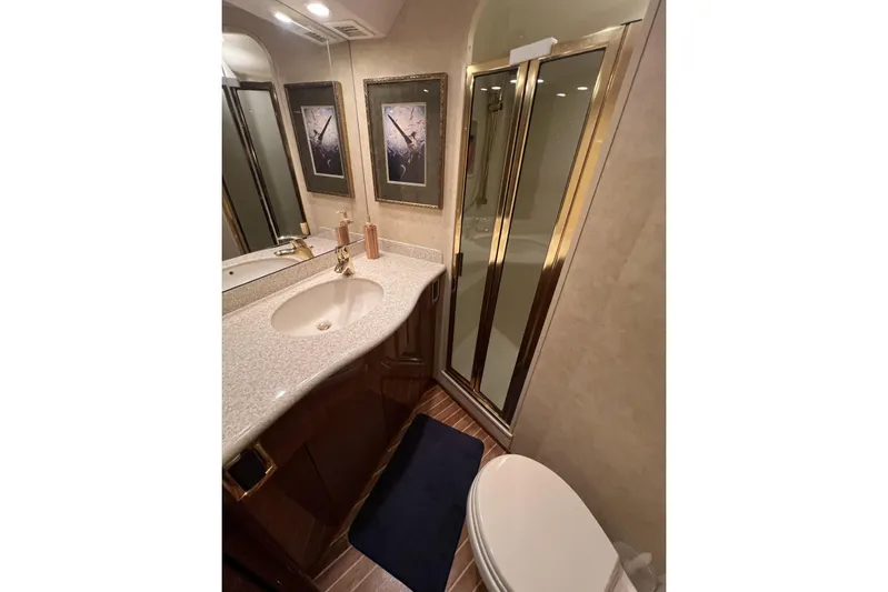 Silent Partner Yacht Photos Pics Viking 52 SILENT PARTNER - Master Stateroom Ensuite Head