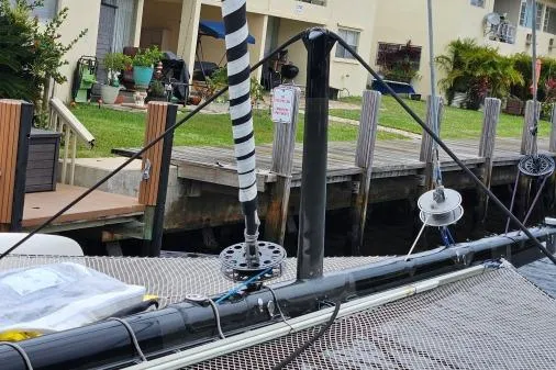 Vandal Yacht Photos Pics Gunboat 55 sailboat docked, showcasing rigging and deck details, 2014 model.