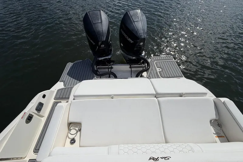  Yacht Photos Pics 2020 Sea Ray SDX 290 Outboard with dual engines on water.