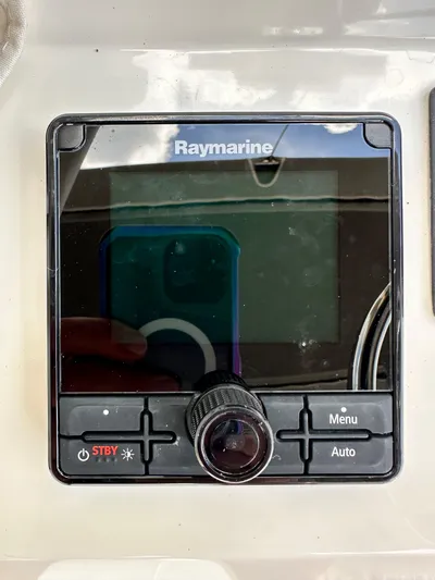 Oceans Edge Yacht Photos Pics Raymarine control panel on 2022 Beneteau Swift Trawler 35 yacht.