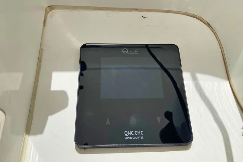 Lucky Vibes Yacht Photos Pics Quick QNC CHC chain counter on 2018 Lagoon 42 yacht dashboard.