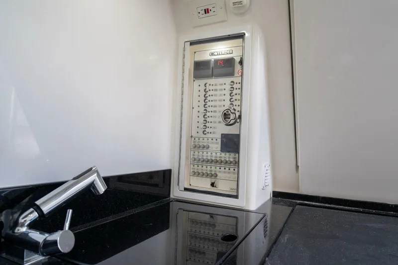 Atlas Yacht Photos Pics Control panel and faucet in 2023 Contender 39 Fisharound boat interior.