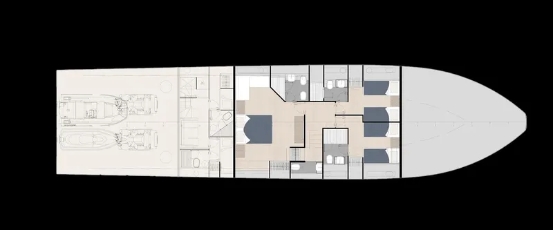 Filippetti S90 Yacht Photos Pics Floor plan of the 2027 Filippetti S90 yacht, showcasing interior layout and design.