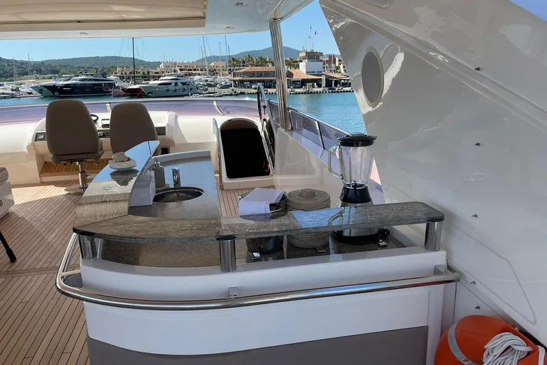 Mira Yacht Photos Pics Luxurious 2013 Princess 98 Motor Yacht with sleek deck and modern amenities.