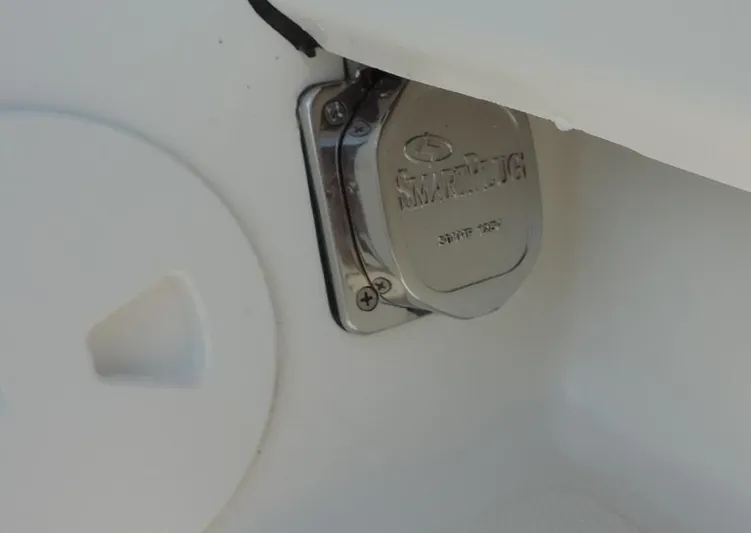  Yacht Photos Pics 2024 NorthCoast 285HT boat detail showing a metal fixture on the interior.