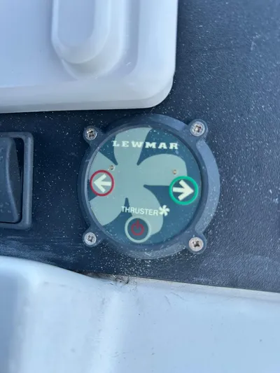 C'est Bon Yacht Photos Pics Lewmar thruster control on 2005 Beneteau Swift Trawler 42 boat dashboard.