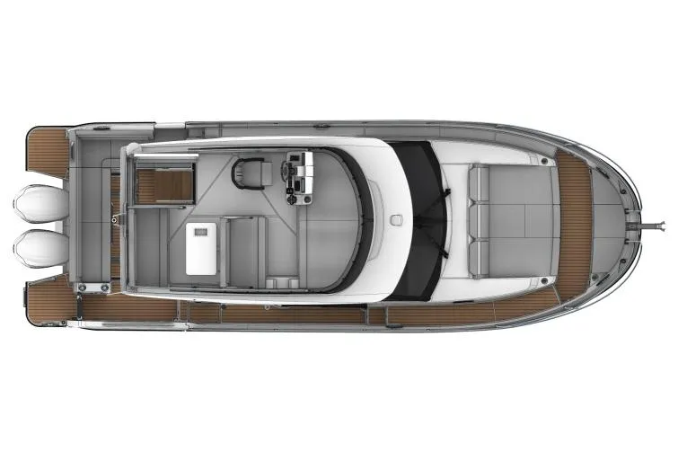  Yacht Photos Pics Manufacturer Provided Image: Top view of 2025 Jeanneau NC 1095 Coupe Series 2 boat layout.