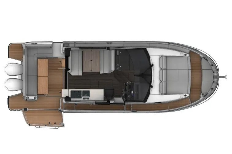  Yacht Photos Pics Manufacturer Provided Image: Top view of 2025 Jeanneau NC 1095 Coupe Series 2 boat layout.
