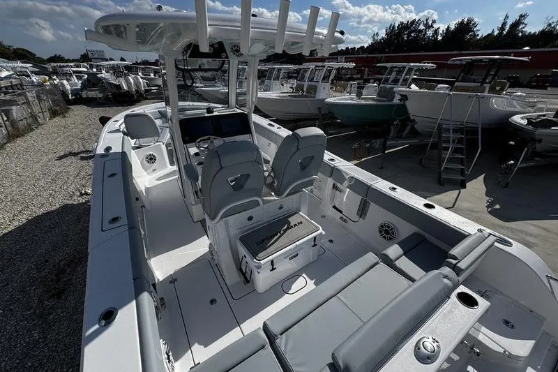  Yacht Photos Pics 2026 Sportsman Heritage 261 Center Console boat with sleek design and spacious seating.