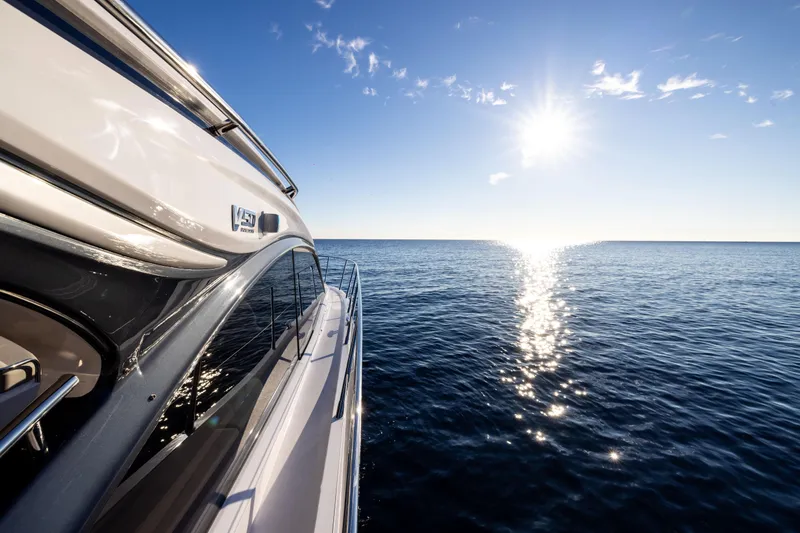 V50 Open Yacht Photos Pics 2026 Princess V50 Open yacht cruising on a sunny ocean.