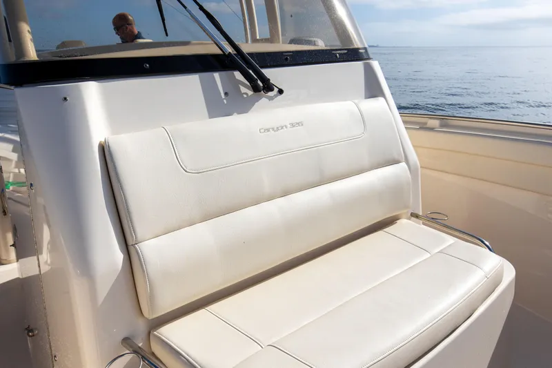 No Name Yacht Photos Pics 2022 Grady-White 326 CANYON boat seat with ocean view.