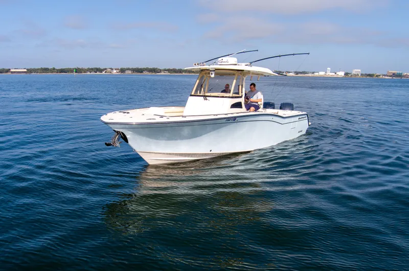 No Name Yacht Photos Pics 2022 Grady-White 326 CANYON boat cruising on open water.