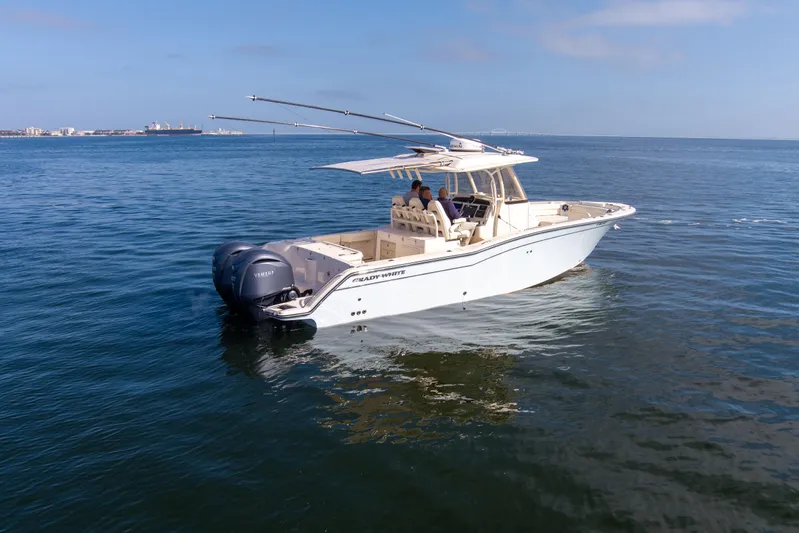 No Name Yacht Photos Pics 2022 Grady-White 326 CANYON boat cruising on open water.