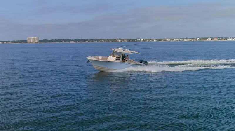 No Name Yacht Photos Pics 2022 Grady-White 326 CANYON boat cruising on open water.