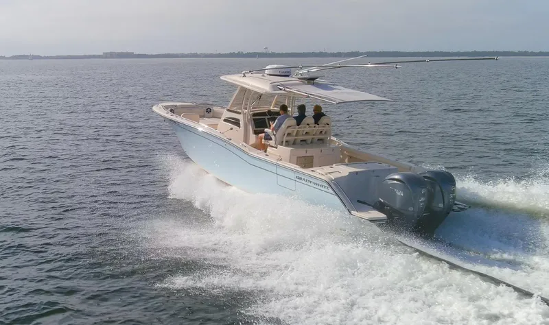 No Name Yacht Photos Pics 2022 Grady-White 326 CANYON boat cruising on open water.