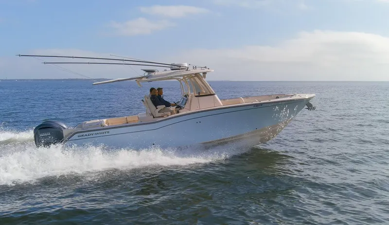 No Name Yacht Photos Pics 2022 Grady-White 326 CANYON boat cruising on open water.