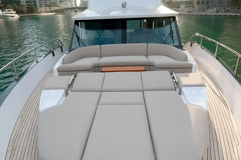 Azimut Magellano 60 Model 2025 Yacht Photos Pics Azimut Magellano 60 yacht 2025, featuring spacious deck seating and elegant design.