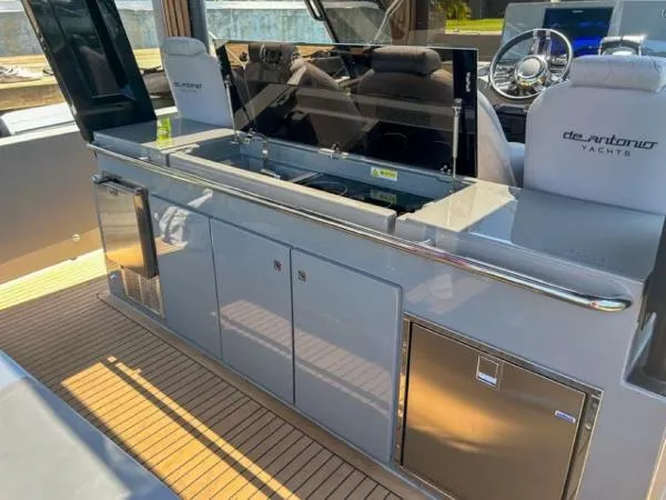  Yacht Photos Pics 2022 De Antonio Yachts D42 interior with sleek design and modern amenities.