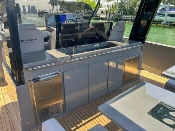  Yacht Photos Pics 2022 De Antonio Yachts D42 interior with sleek design and modern amenities.